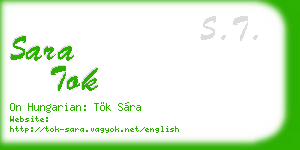 sara tok business card